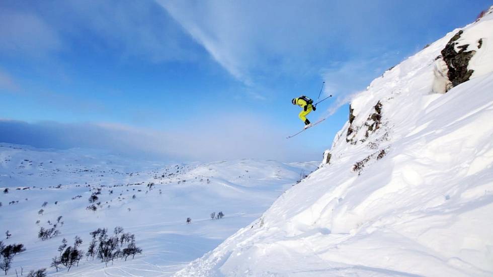 Attråverdig terreng på Haukelifjell skisenter. Foto: Bård Gundersen Haukelifjell skisenter freeride frikjøring