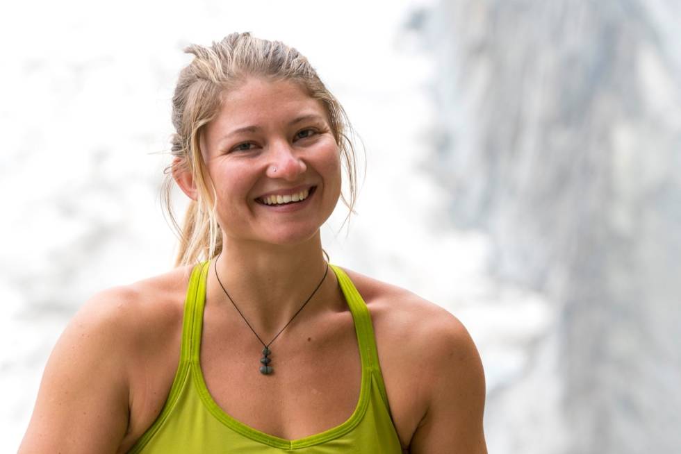 Hazel Findlay kan mer enn bare å klatre - nå lager hun podkast også. Hazel Findlay profilbilde