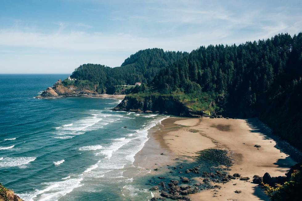 IDYLL: Med utgangspunkt i Cape Perpetua i Oregon fikk vi en skikkelig medvind, i tillegg til den flotte utsikten. Highway-1-California-på-sykkel-3