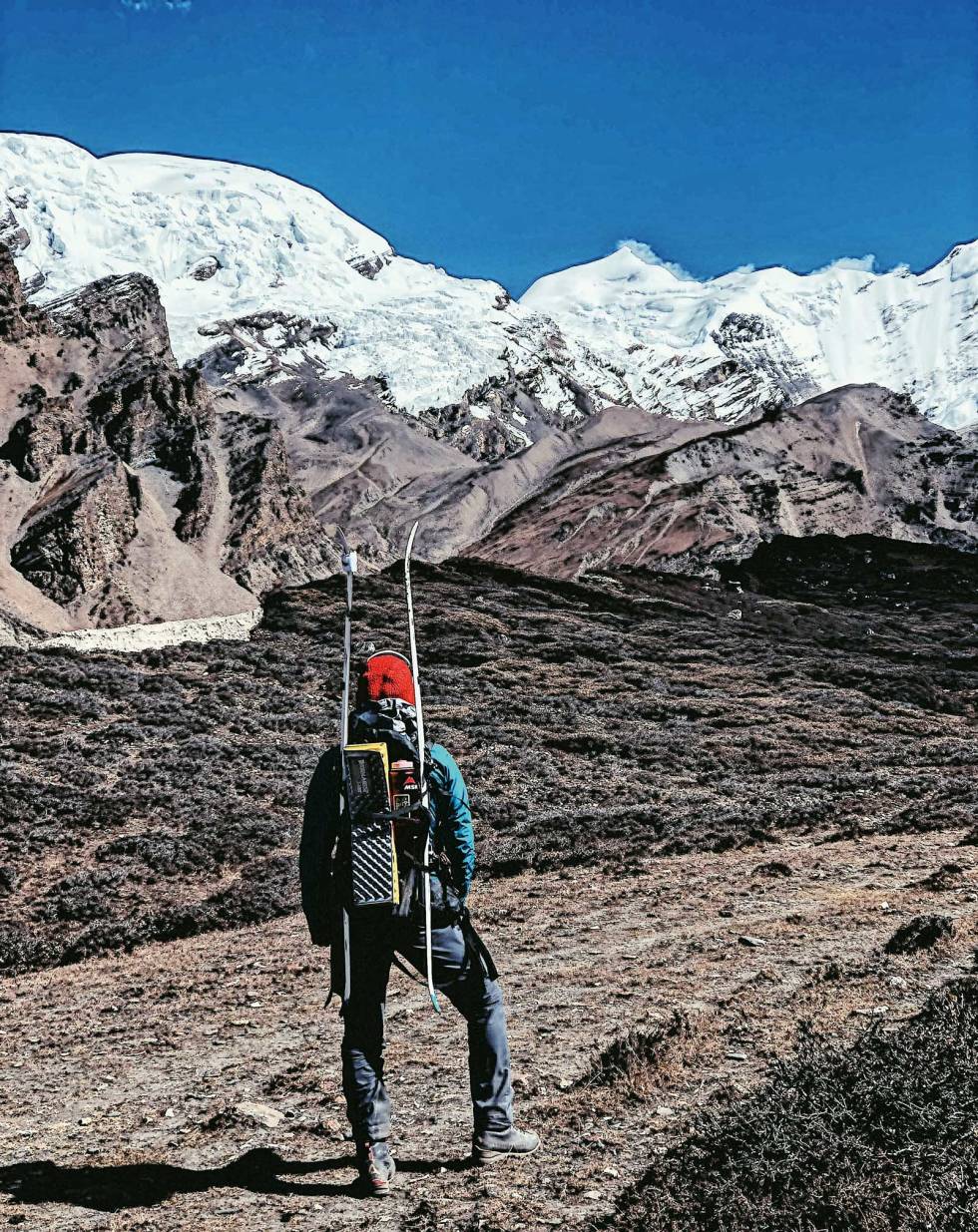 TUR: Kvinnfolk, fjell og ski. Himlung-Himal-Nepal-2