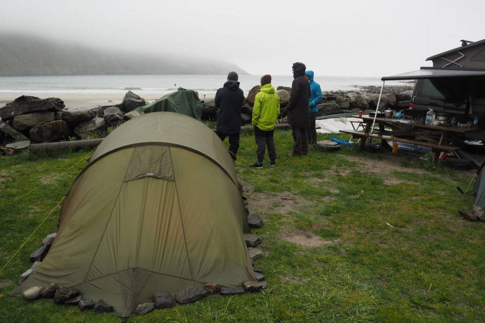 Hoddevika camping telt Stad NEI: Du må finne alternativer til fri telting. Foto: Alexander Hagen