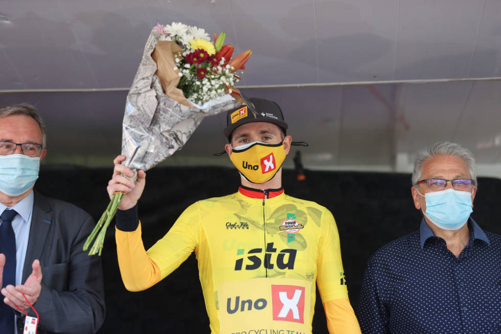 I GULT: Idar Andersen leder Tour de la Mirabelle sammenlagt. Foto: Mario Stiehl idar andersen uno-x pro cycling tour de la mirabelle