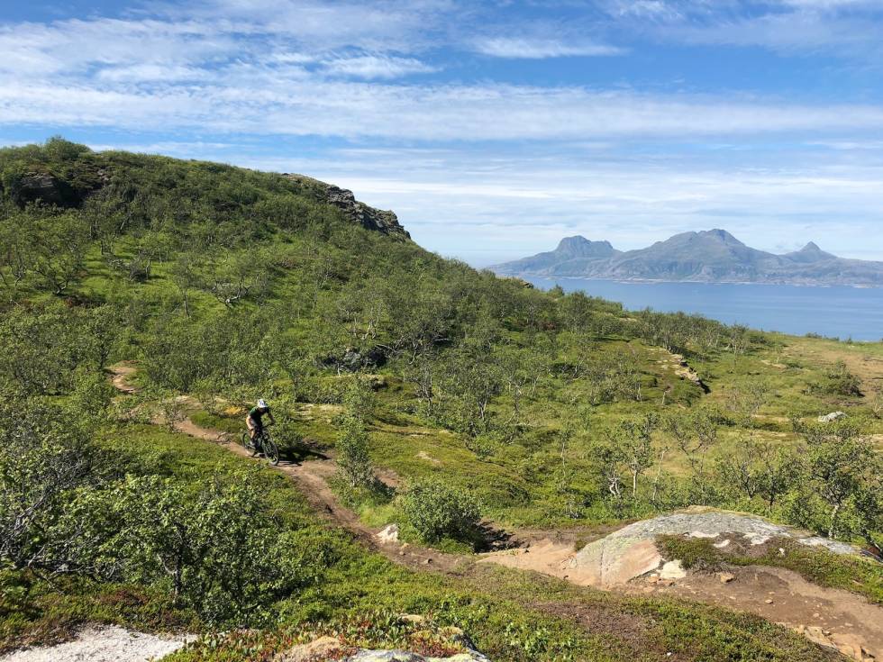 INSTABANGERS: Du er garantert bra sykling og bra bilder i Bodø. Foto: Tonje Sameien stisykling i bodø, nord norge