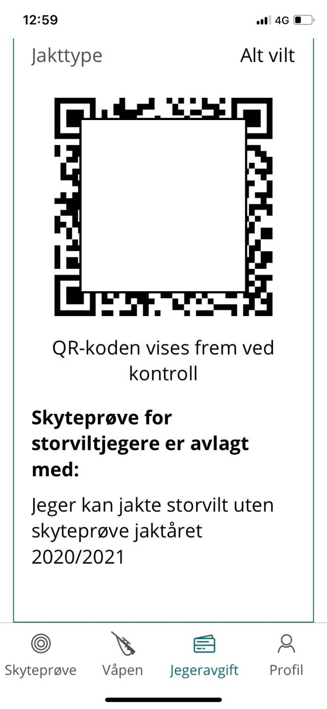 BESTÅTT: I appen vil du kunne vise gyldig bevis på om skyteprøve er bestått eller ikke. Foto: Illustrasjonsfoto Bevis for bestått skyteprøve