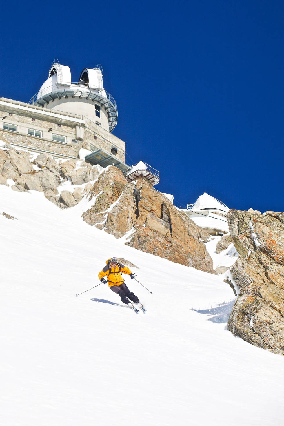 PID DU MIDI: Fjellet har kun vært åpent for skikjøring for allmenheten i 20 år. Foto: Jimmy Petterson IMG_6996-Pic du Midi