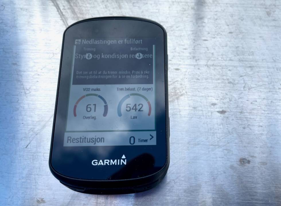 FORM-VURDERING: Bruker du wattmåler i treningsarbeidet vil Garmin-computeren kunne vurdere O2-opptaket ditt ganske nøyaktig. Garmin Edge 530