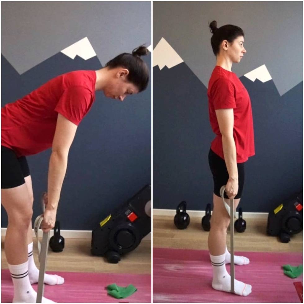 MARKLØFT: 15 repetisjoner, 4 sett. Joline Johansson styrketrening