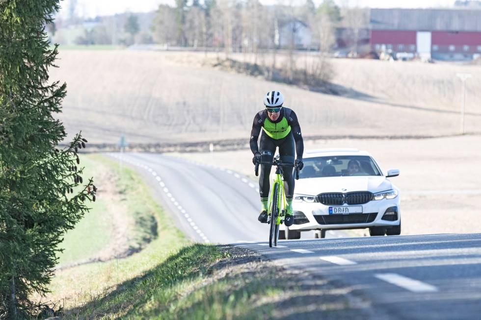KUPERT: Runden Orset valgte er mer kupert enn ideelt, og inneholder 100 høydemeter per mil. jonas orset sykler 740 kilometer på 24 timer