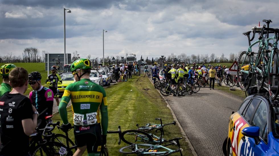 KAOS: Selv i Danmark kan det lett bli kaos i sykkeritt. Foto: Kent Erik Harridsleff kent-erik-harridsleff-gp viborg