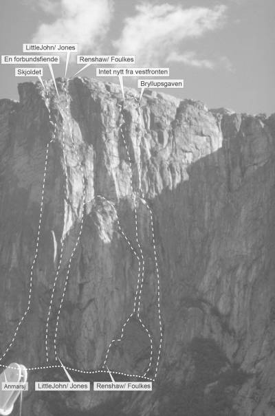 KJERAG: Whittaker gikk Renshaw/ Foulkes-ruta i delen av Kjerag som kalles Vestlige Bastion. Kjerag
