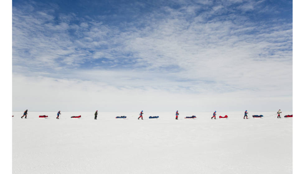 KRYSSING AV GRØNLAND: Lange skiturer appellerer. Foto: Line Hårklau Kryssing av Grønland. Foto: Line Hårklau