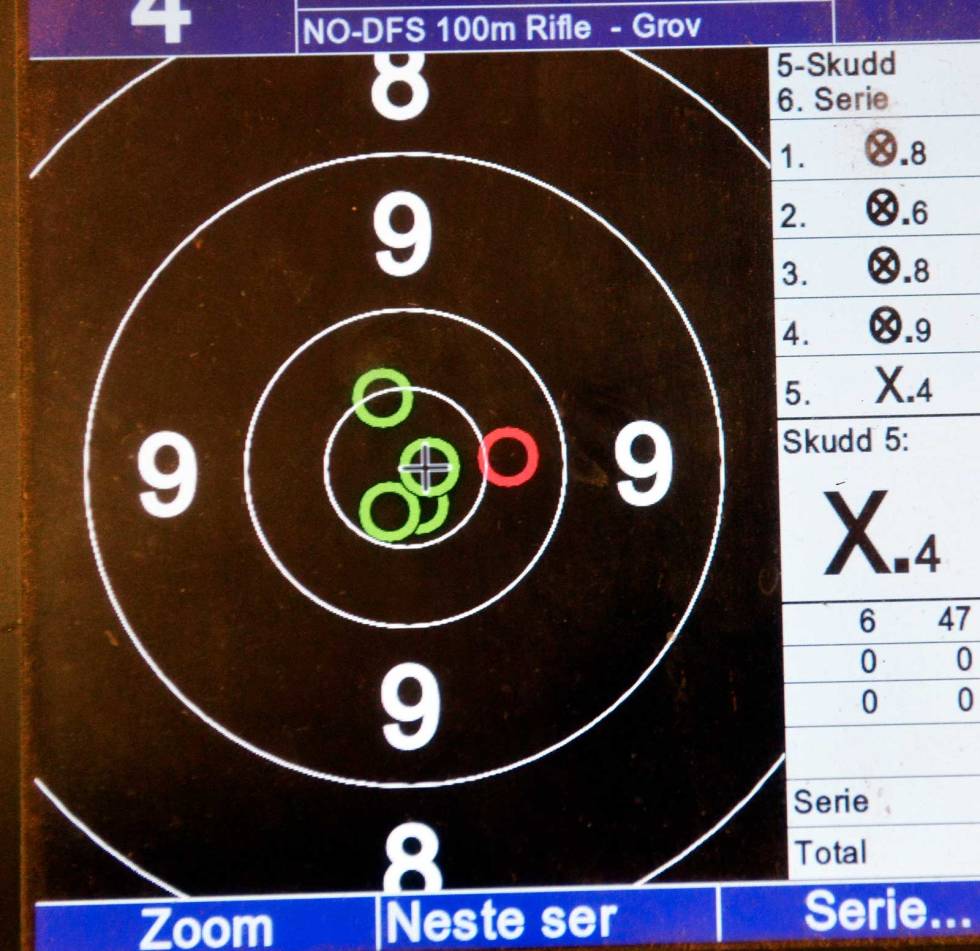 SAMLING: Om du skyter slike samlinger på 100 meter vil det se helt annerledes ut på 300, for ikke å snakke om 600 meter. Langholdskyting-7