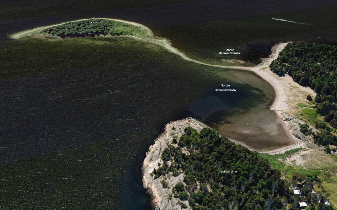 HOT SPOT: Teibern på Larkollen er en trang, liten perle som blir beskyttet av en smal peninsula som går over i øya Danmark Teibern på Larkollen er en trang, liten perle som blir beskyttet av en smal peninsula som går over i øya Danmark