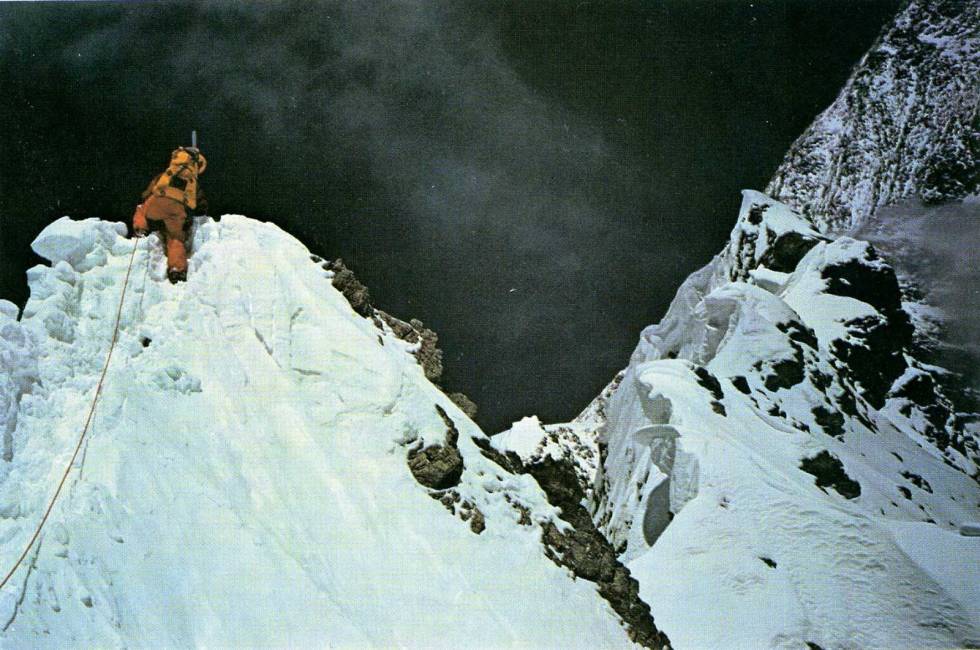 Alpint: Leif på «high-point», 7300 moh, på K2 (8611). Foto: Galen Rowell Leif-Norman-Patterson-6
