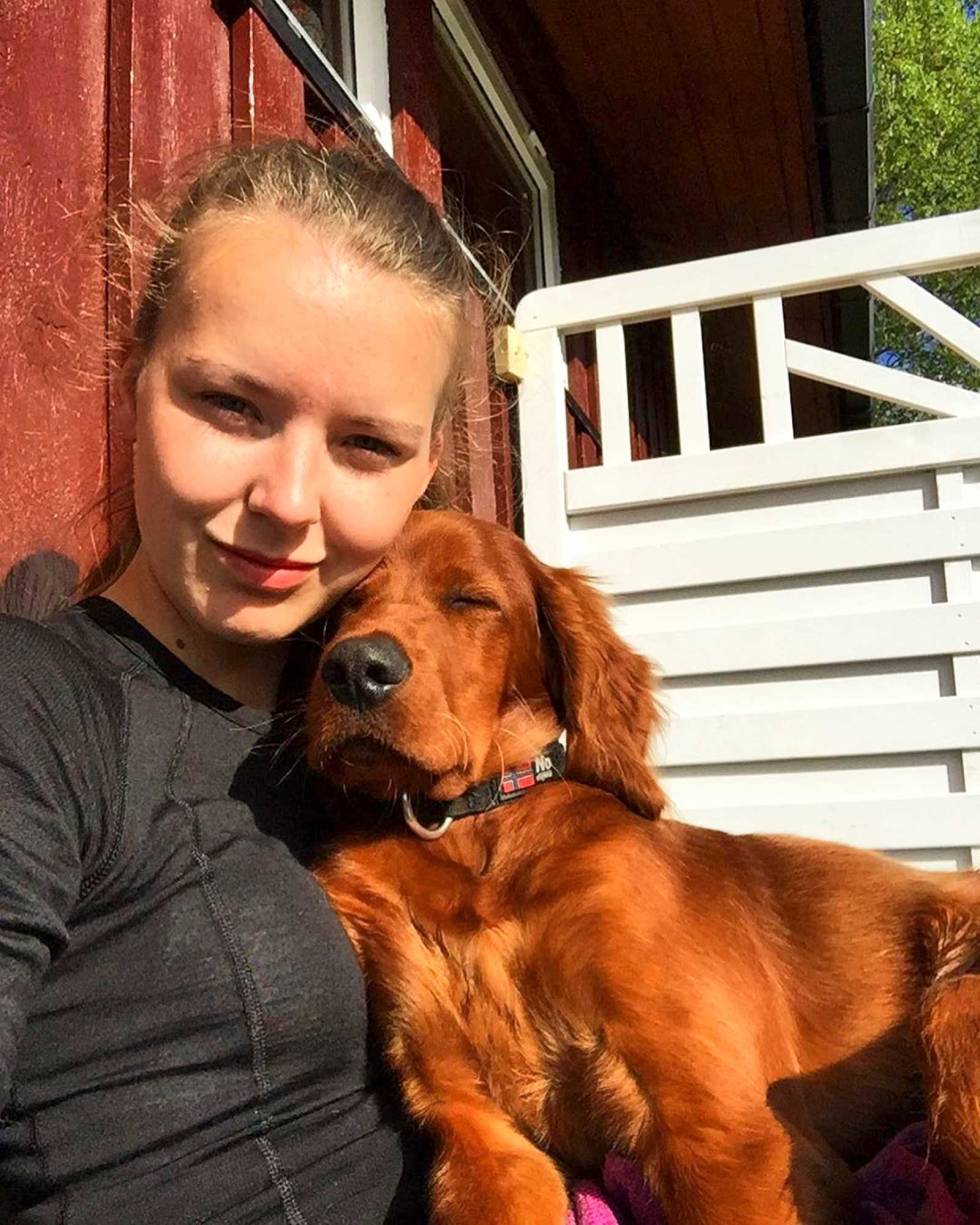 @lovisejuliussen: «It’s impossible to forget a dog that gave you so much to remember» #savn #lilleFalk #irsksetter #jaktjenter #jentersomjakter lovisejuliussen