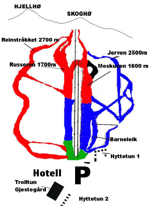 Er det en Rohrsachtest eller er det Dombås skiheiser sitt løypekart? Det bestemmer du, kjære leser. løypekart dombås trolltun fri flyt guide