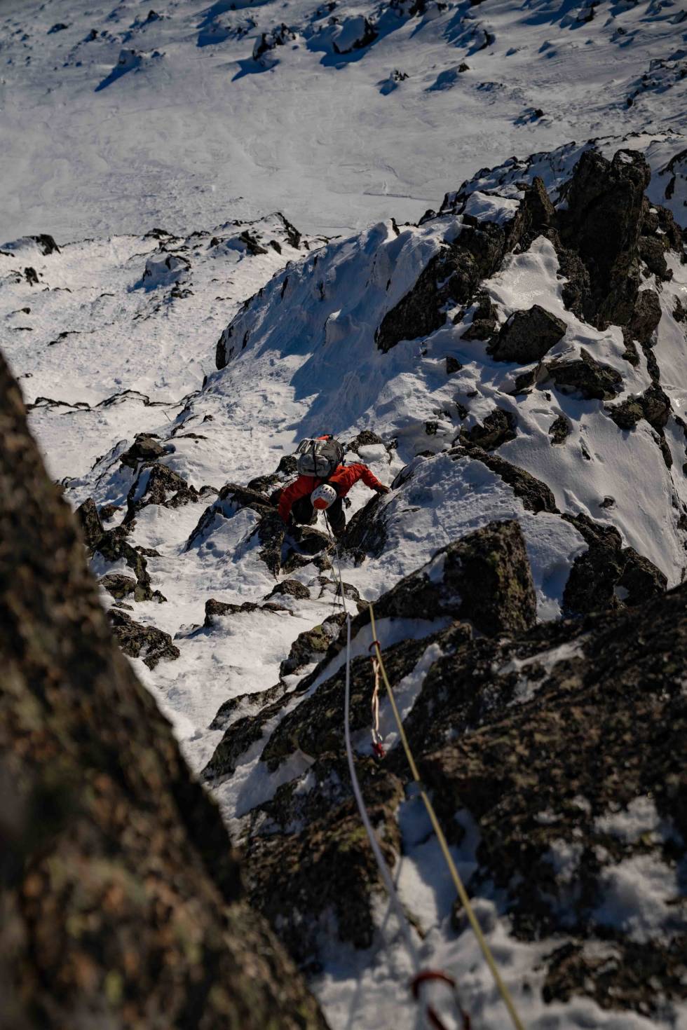 Klatring på Sliuetten på Skogshorn. Foto: Lars Petter Jonassen LPJ05209