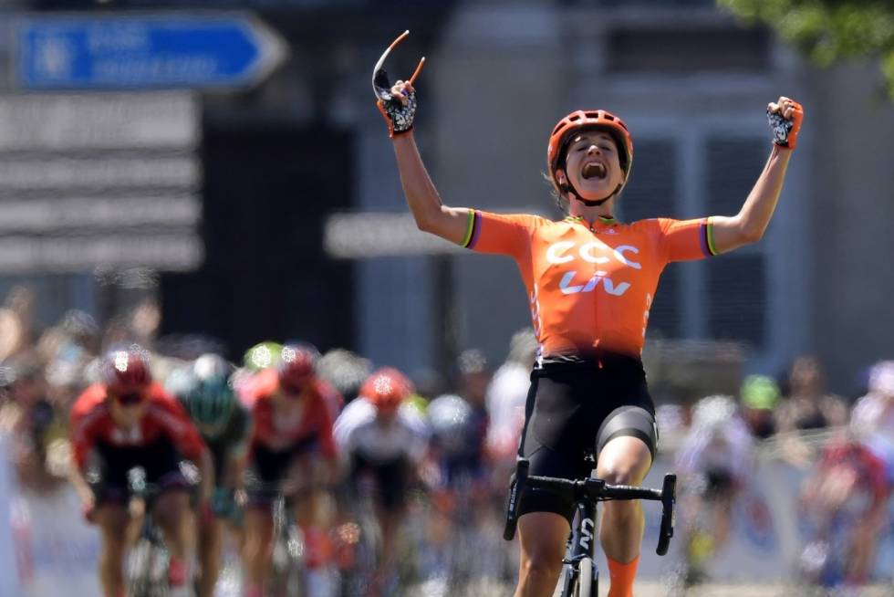JUBEL: Marianne Vos vant La Course 2019. Foto: Cor Vos Marianne Vos La Course 2019