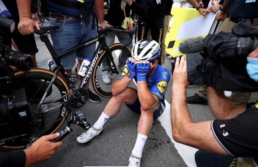 GRINASABB: Mark Cavendish er kjent for å utrykke seg over hele følelsesspekteret, fra vilt raseri til tårer av lykke. Foto: Cor Vos. Mark-Cavendish
