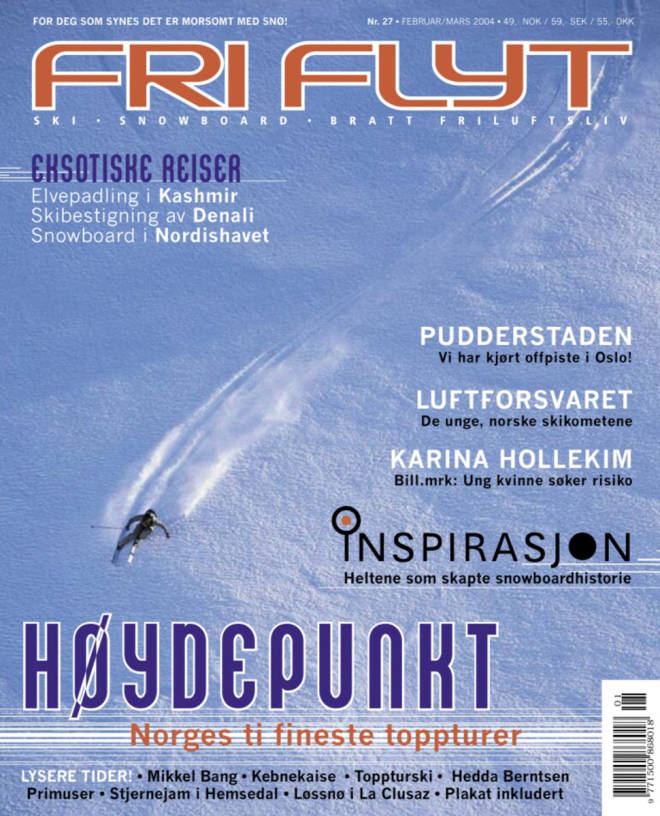 COVER: Marte Lise på forsiden av Fri Flyt i 2005. Forsidebildet ble tatt av Mattias Fredriksson. Marte Lise Karlsen frikjøring kvinnedagen
