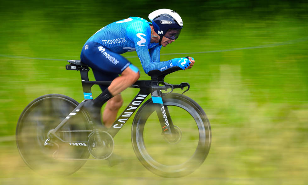 DEN STORE SVAKHETEN: López er nødt til å få litt fart på temposykkelen skal han ha sjans på podiet i Touren. Foto: Cor Vos miguel angel lopez tour de france favoritter(1)