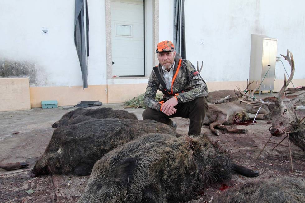 Grisespesialist: Geir var heller ikke misfornøyd. Det ble både gris og 8-takkers hjort på ham. Monteria-Portugal-6