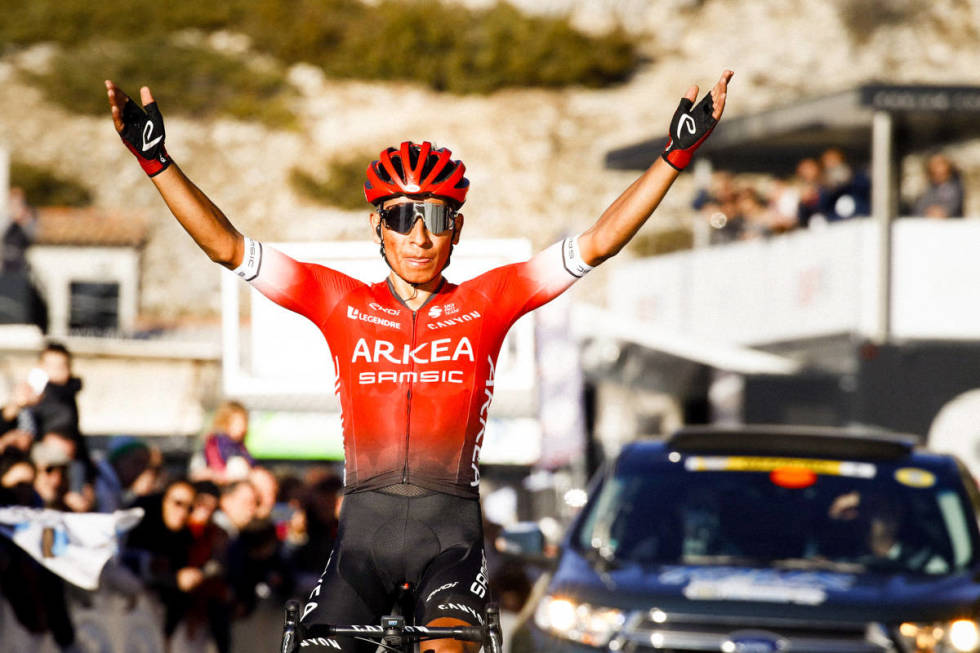 FAVORITT: Nairo Quintana fikk en pangstart på sesongen. Hvordan er formen nå? nairo quintana