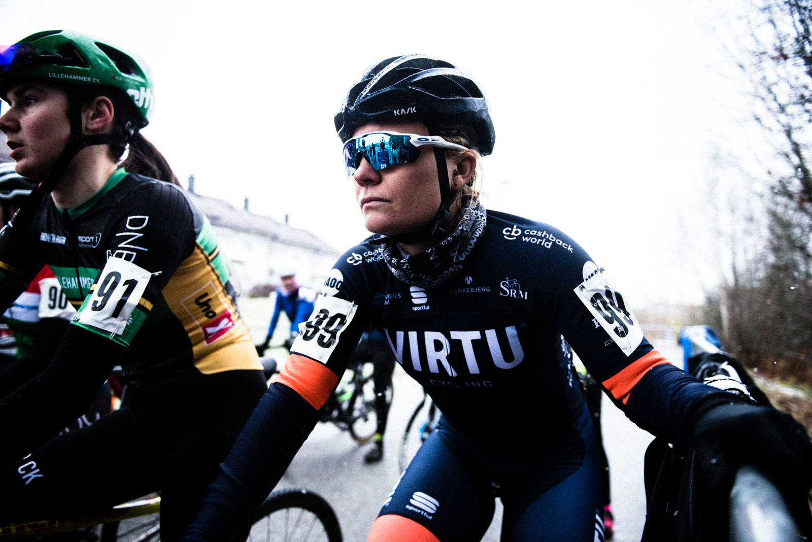FOKUSERT: Emilie Moberg før start. nm-cyclocross-kvinner