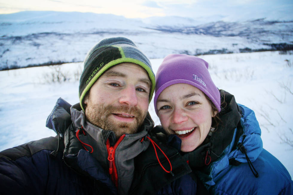 SELFIE: Her er vi, og ved godt mot. Nordkalottruta-7