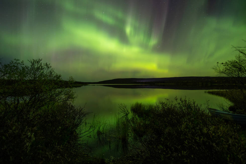 NORDLYSJAKT: En magisk kveld. Foto: Therese Norman Andersen nordlysjakt therese norman andersen
