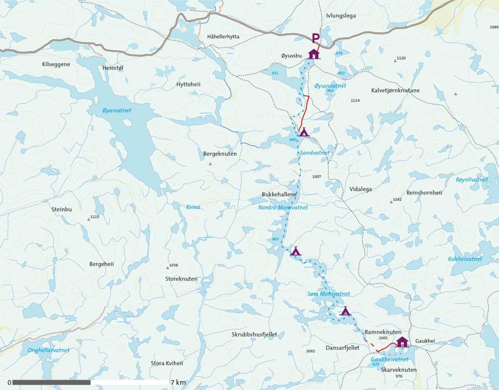 Padling-på-Monsvatnet-Kart