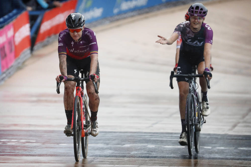 SISTE RITT: Jolien D'Hoore avsluttet sin profesjonelle karriere med Paris-Roubaix. Nå skal hun bli sportsdirektør i SD Worx. paris-roubaix femmes (3)