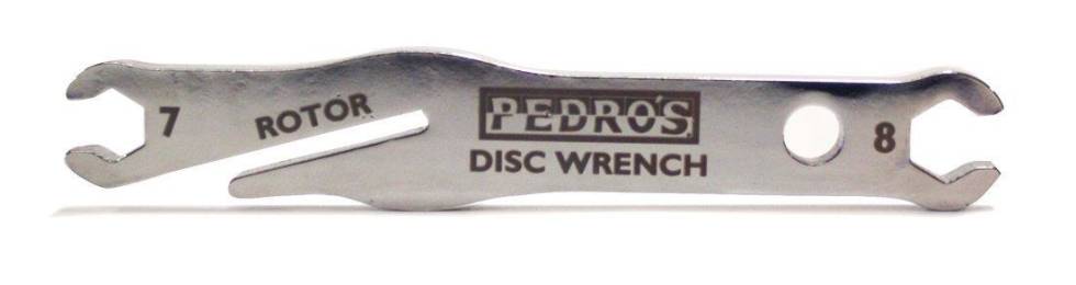 PEDROS: Disc Wrench koster 189 kroner og med på kjøpet får du både en kjekk 7- og 8mm nøkkel til arbeidet med lufting av skivebremser. pedros verktøy rette bremseskive