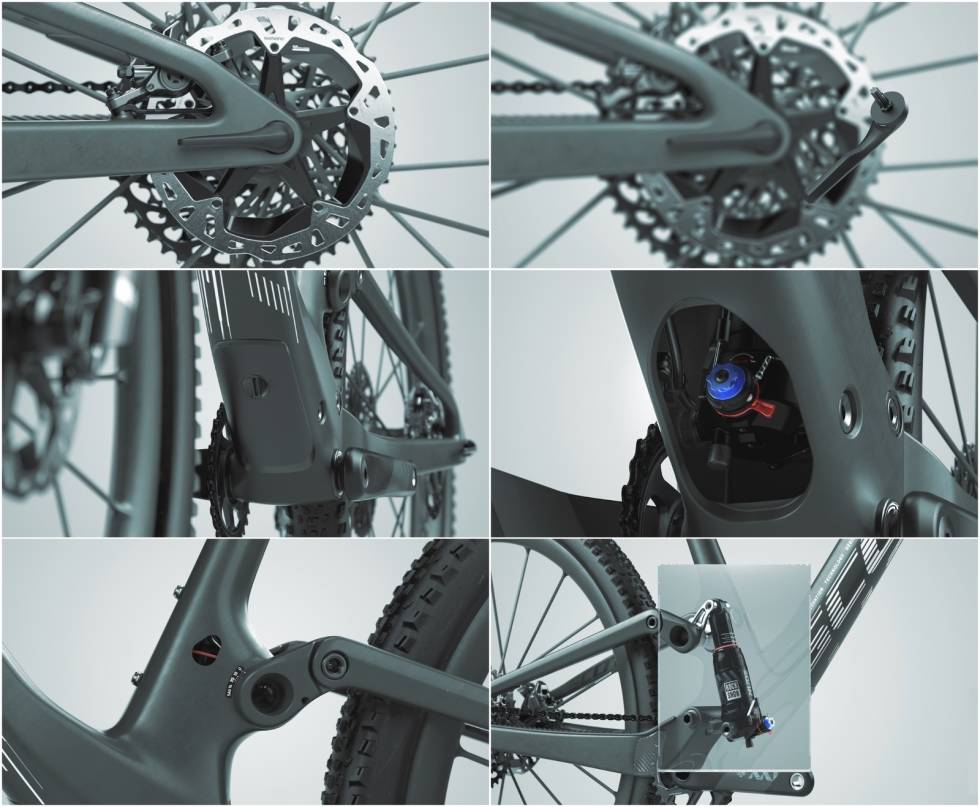 DETALJER: Bakakslingens spak har både 6mm unbrako, T25 Torcx og T30 Torcx. Alt du trenger for å stramme ledd på rammen og justere stem osv. Scott Spark 2021