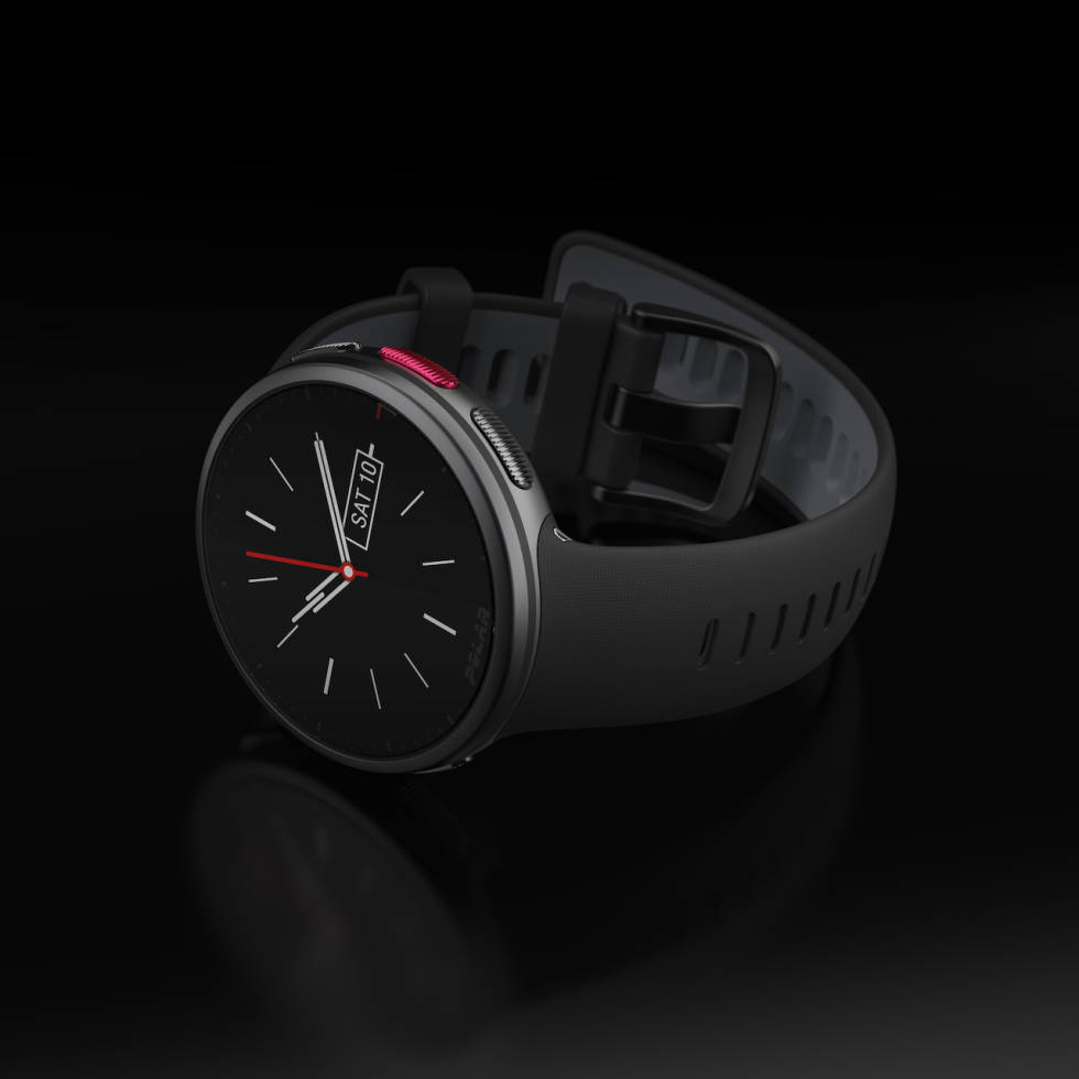 VANLIG KLOKKE: Når du ikke trener fungerer Polar Vantage V2 som vanlig klokke Polar Vantage V2