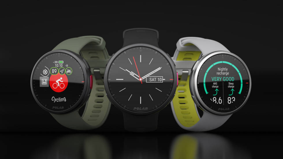 TRE FARGER: Vantage V2 finnes i tre forskjellige farger Polar Vantage V2
