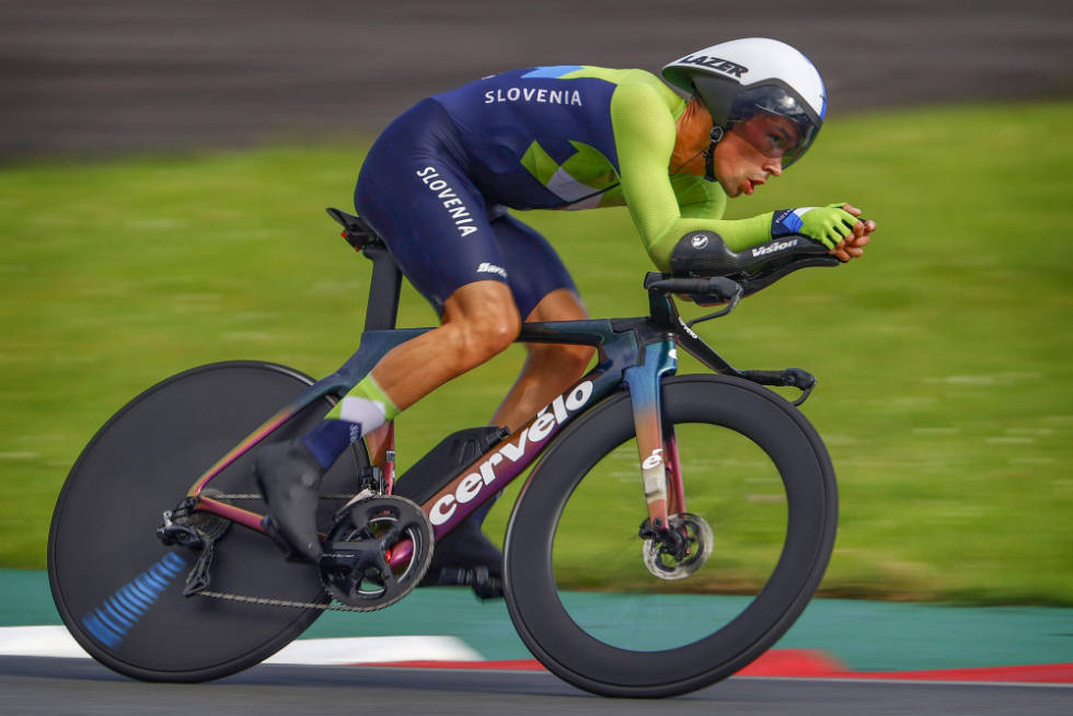 SUVEREN: Primoz Roglic var den klart beste på onsdagens tempo i OL i Tokyo. Foto: Cor Vos primoz roglic, ol i tokyo
