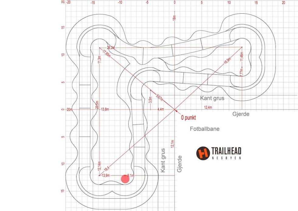 UNIK: Pumptracken på Manstad er designet og bygget av TraiHead Nesbyen for å passe akkurat til tomta de har til rådighet. Pumptrack Manstad