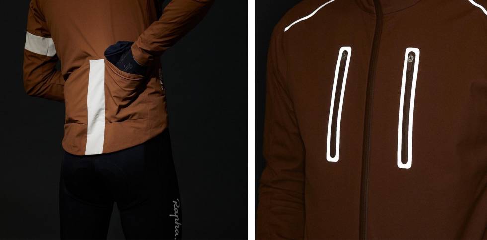 SYNLIG: Refleksene på jakken synes godt i mørket og er av de bedre vi har prøvd. rapha-classic-gore-tex-winter-jacket