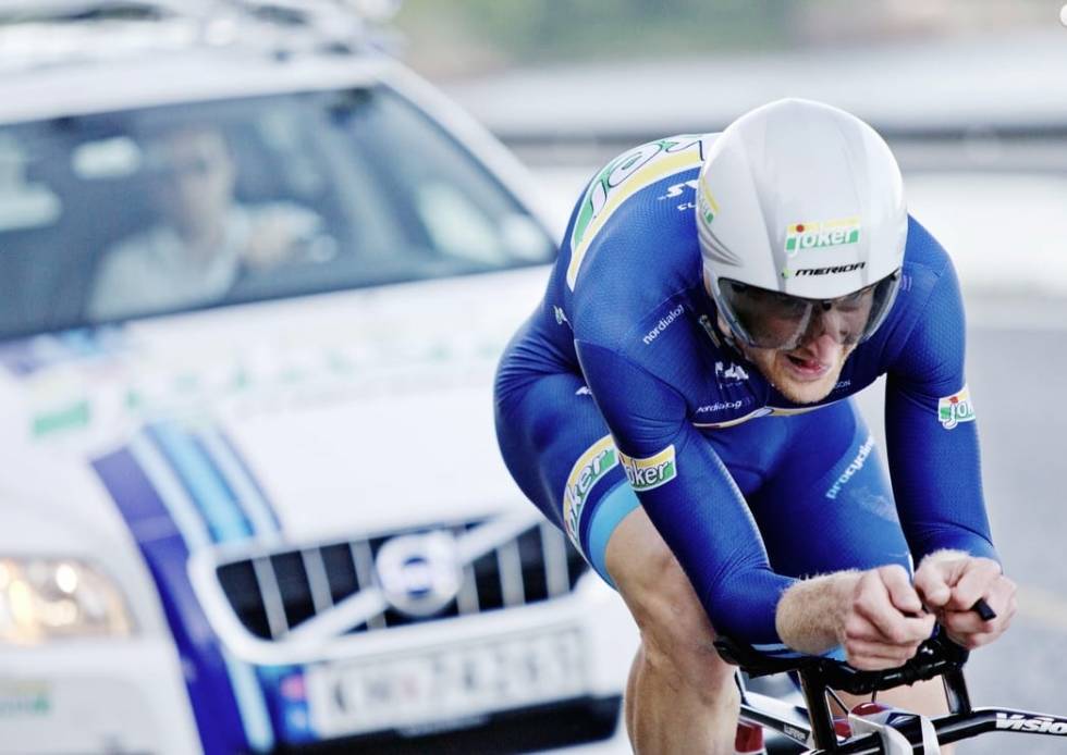 WATTMONSTER: Reidar Borgersen klemte ut over 420 watt i snitt da han satte sin 50 km-rekord i 2014. Foto: Joker Reidar Borgersen i tempomodus