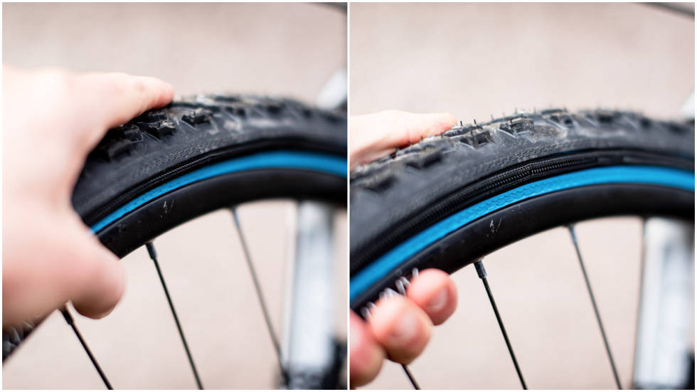 SITTER IKKE FAST: Skinsen sklir flere millimeter i side og lengderetning når du sykler. Det gir en svampete og litt utrygg følelse ved sykling. retyre-komprimert