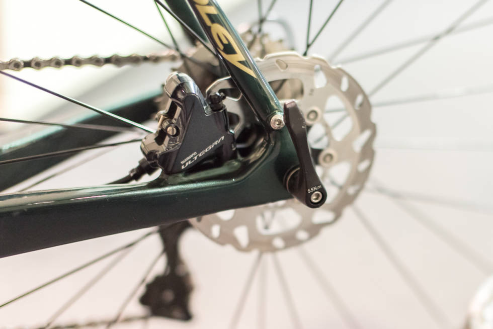 LITEN SKIVE: 140 mm skive er litt mindre enn bransjestandard. ridley kanzo adventure