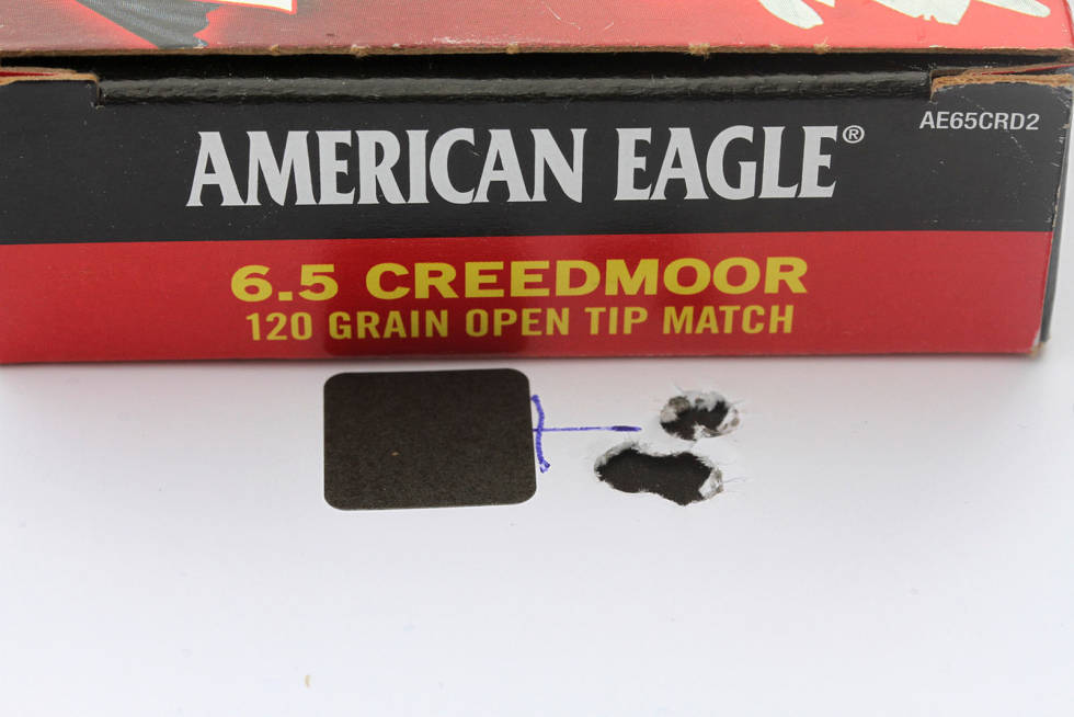 Kant i kant: Med American Eagle var vi ikke langt unna å skyte kant i kant, med 11 mm som et gjennomsnitt. Rifleammunisjon-creedmoor-8