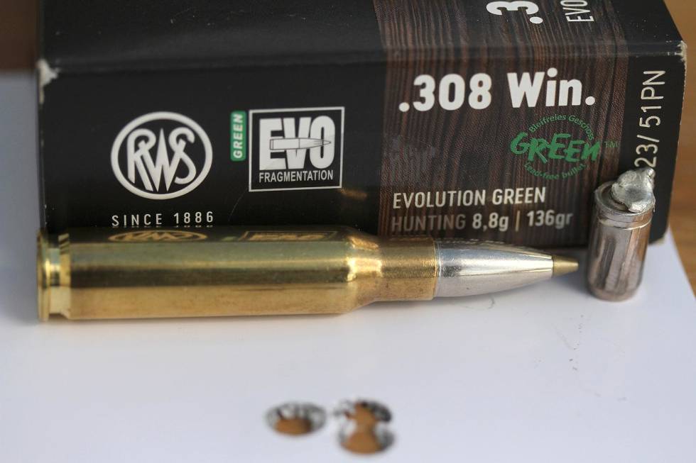 Grønn utvikling: Evolution Green har kjerne av tinn, istedenfor kobber som de fleste andre miljøkuler. Riflepatroner-RWS-7
