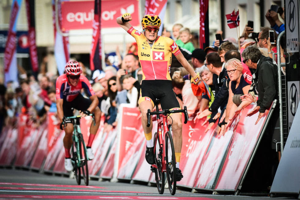 TIL PROFFENE? Gjør Markus Hoelgaard som han gjorde i Arctic Race i fjor venter kanskje proffkontrakt. Foto: Cor Vos. uno-x
