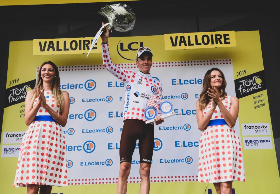 MISFORNØYD: Bardet vant prikketrøya i fjor, en mager trøst for en topplassering i sammendraget. Foto: Cor Vos. Romain Bardet i prikketrøya