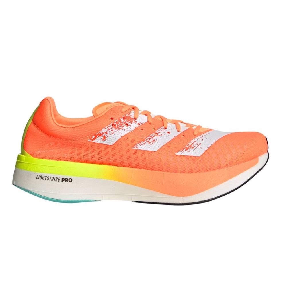 REKORDSKO: Adidas Adizero Adios Pro har tjukk mellomsåle med spenstige karbonrør inni. Gode nok til at Kibiwott Kandie knuste den forrige verdensrekorden på halvmaraton med et halvt minutt. Adidas Adizero Adios Pro