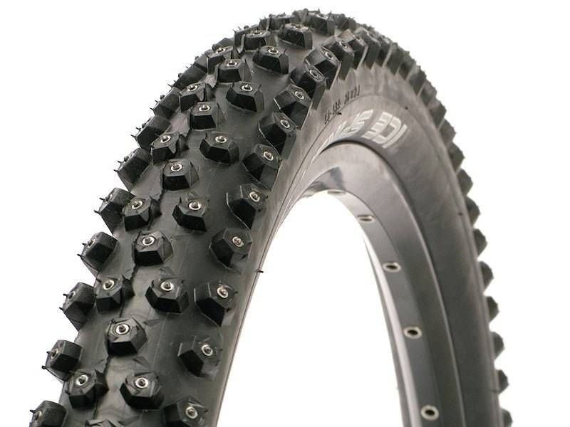 KLASSIKER: Schwalbes Ice Spiker Pro er et populært piggdekk. schwalbe ice spiker pro piggdekk 26 tommer
