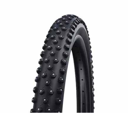 KLASSIKER: Ice Spiker Pro er et kjent dekk for mange ivrige vintersyklister, ikke uten grunn. schwalbe ice spiker pro piggdekk