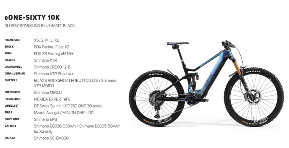 TOPPMODELL: Merida E-OneSixty 10K er topputstyrt og dyr. Merida E-OneSixty 10K